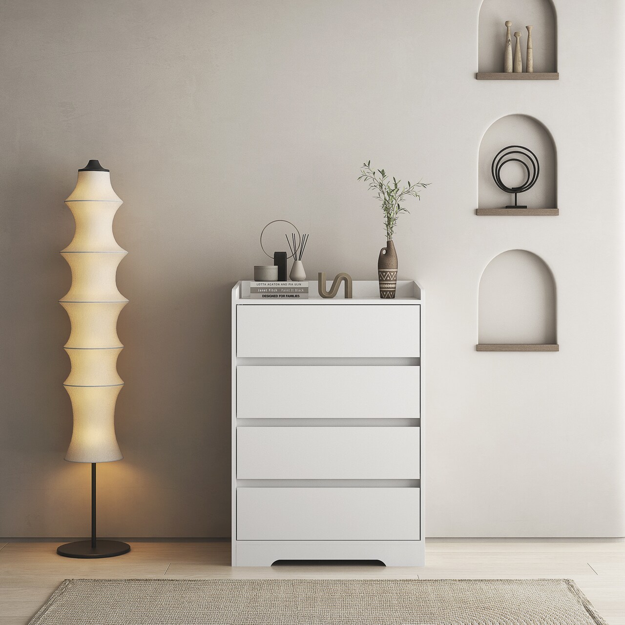 Modern Waterproof 4-Drawer Dresser - 71.39 | Stylish Storage Upgrade